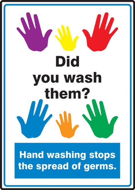 Did You Wash Them Hand Washing Stops The Spread Of Germs Sign 14