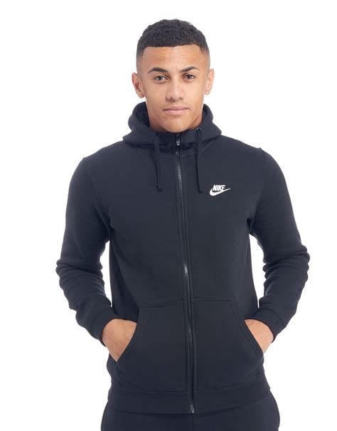 Lyst Nike Foundation Fleece Full Zip Hoody In Black For Men