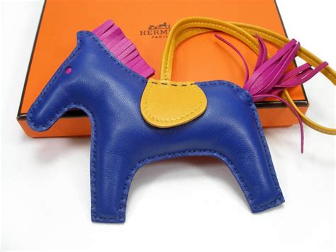 It's truly charmed its way right onto my butler kelly. Hermes Rodeo Medium Size Horse Bag Charm Rare Bleu Saphir / Like New in Box For Sale at 1stdibs
