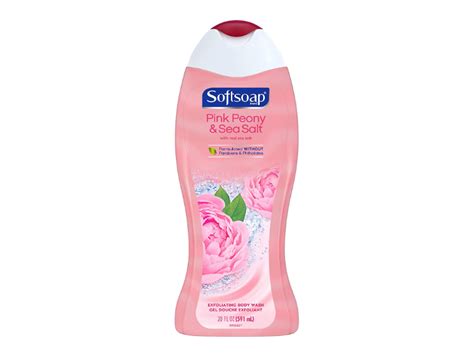 Softsoap Exfoliating Body Wash Pink Peony And Sea Salt 20 Fl Oz591 Ml