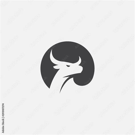 black bull in circle logo design inspiration bull logo design inspiration bull vector