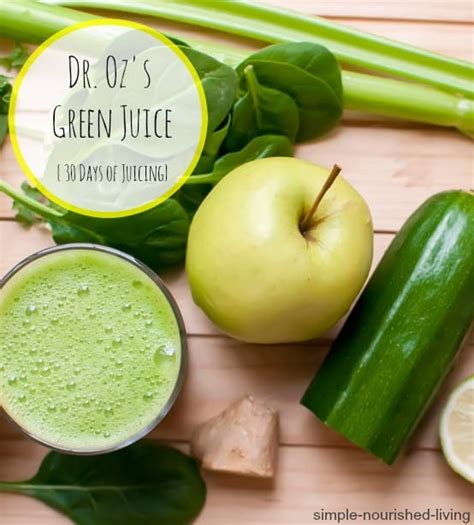 Dr Ozs Green Drink Juicing For Weight Loss Simple