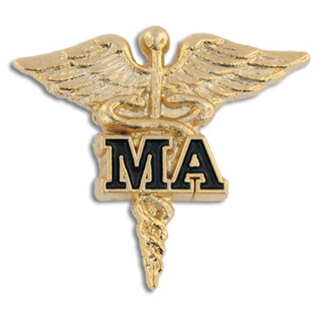 747 Pinmarts Medical Assistant Ma Gold Caduceus Lapel Pin Ebay