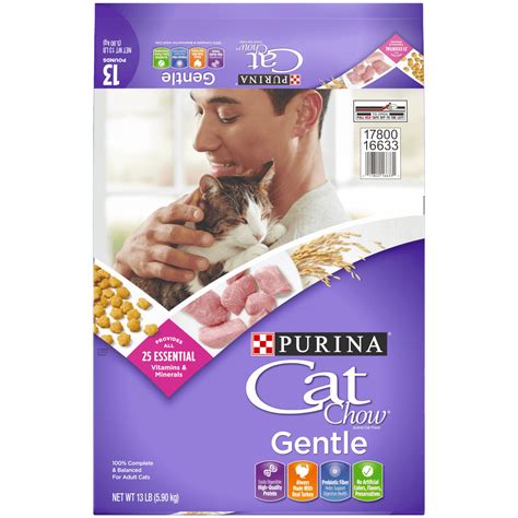Purina Cat Chow Sensitive Stomach Dry Cat Food Gentle 13 Lb Bag