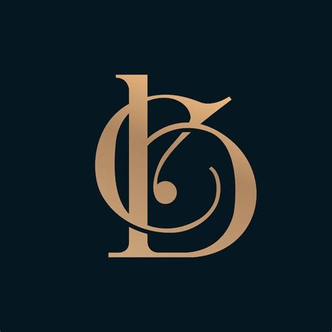 Lussuosa Lettera Bc Logo Design Template Vettore Premium