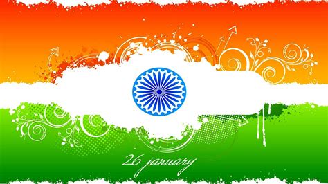 Indian Flag With Words 26 January Hd Republic Day Wallpapers Hd