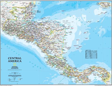 Central America 2010 Wall Map By National Geographic Mapsales
