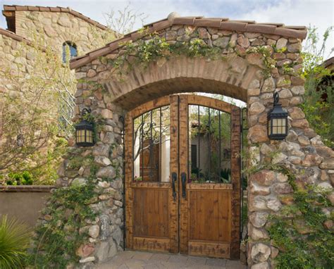 The best front gates fit the home structure and style wood is a common feature in many front gate ideas and designs. I want a house with this entry when i grow up :) (With ...