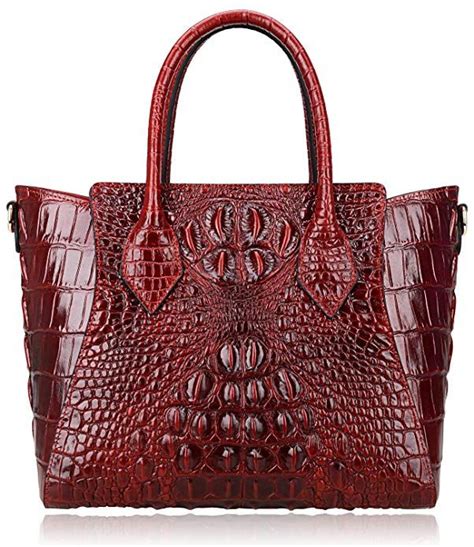 Pijushi Designer Crocodile Handbags For Women Genuine Leather Purses