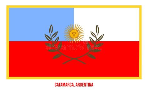 Ilustración Vectorial De Bandera De Catamarca En Fondo Blanco Bandera De Las Provincias