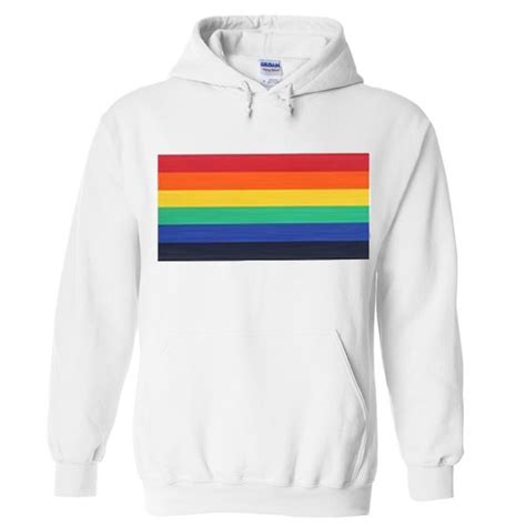Rainbow Line Hoodie Hoodies Lined Hoodie Sweatshirts