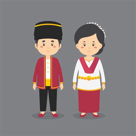 North Maluku Traditional Dress 1258976 Vector Art at Vecteezy