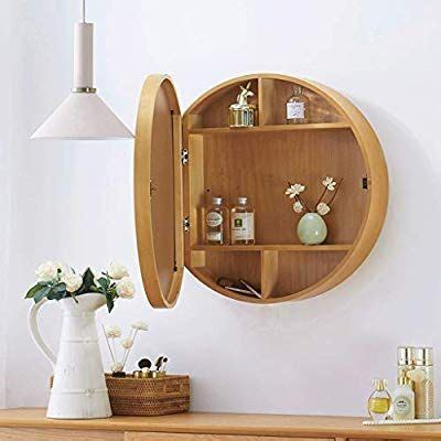 Bathroom cabinet round unit toiletry medicine cupboard drawer plastic. Round Bathroom Mirror Cabinet, Bathroom Wall Storage ...