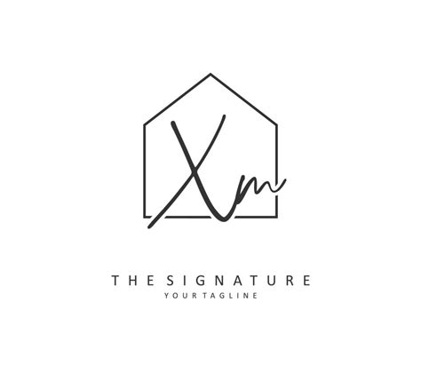 X M Xm Initial Letter Handwriting And Signature Logo A Concept Handwriting Initial Logo With