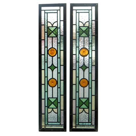 Green Kyle Stained Glass Panels From Period Home Style