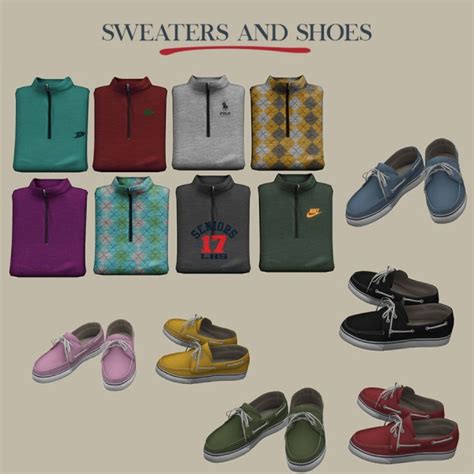 Leo 4 Sims Sweaters And Shoes Decor • Sims 4 Downloads