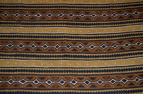 African Bogolanfini Mud Cloth Fabric Handmade By Tribal Bamana People