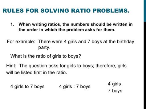 Ratio And Proportion Problem Solving Examples