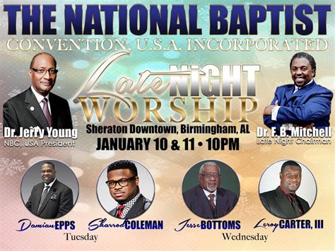 Church Announcement The National Baptist Convention Late Night