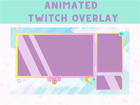 Animated Twitch Cute Magical Girl Overlay Kawaii Overlay Etsy