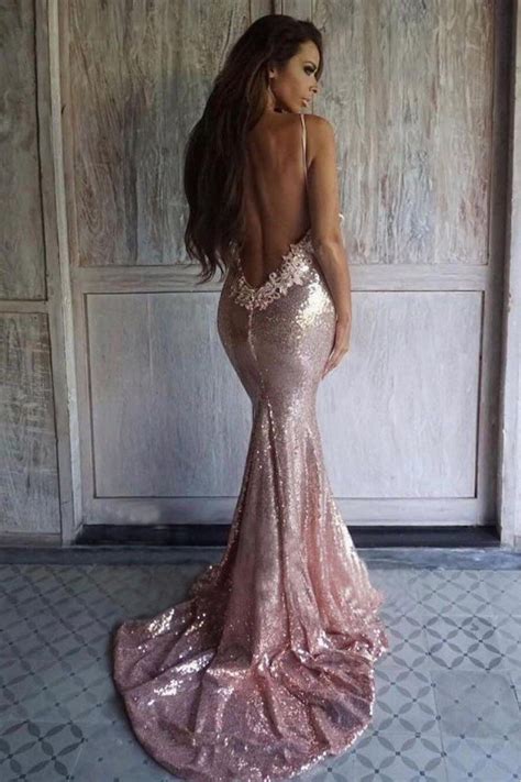 Mermaid V Neck Spaghetti Straps Long Prom Dress Formal Evening Dresses