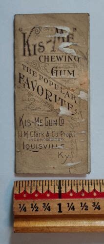 Kis Me Chewing Gum Company Louisville Kentucky Advertising Victorian