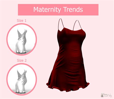 Second Life Marketplace Maternity Trends Red Angela Dress Maitreya