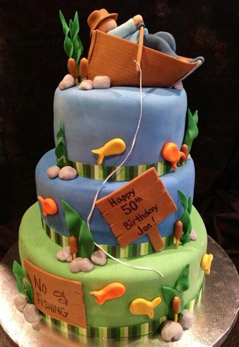 Pin By A P On Pop Pop Boat Cake Birthday Cakes For Men Fishing