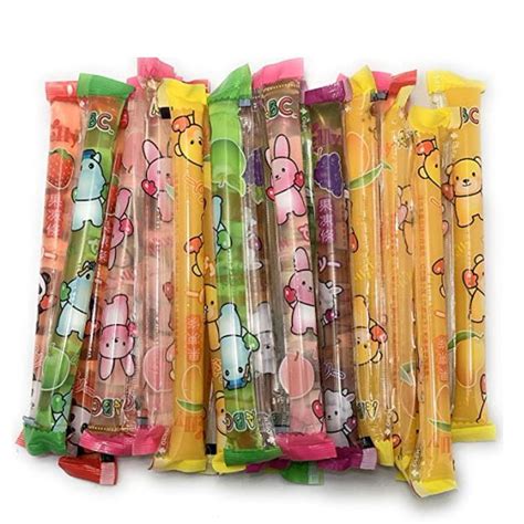 Abc Fruit Jelly Filled Strip Straws Many Flavors 40 Jelly Sticks