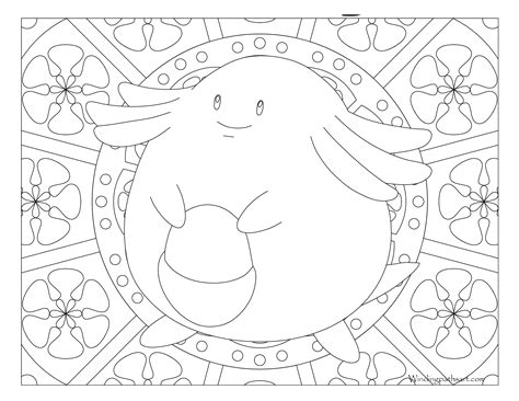 113 Chansey Pokemon Coloring Page ·