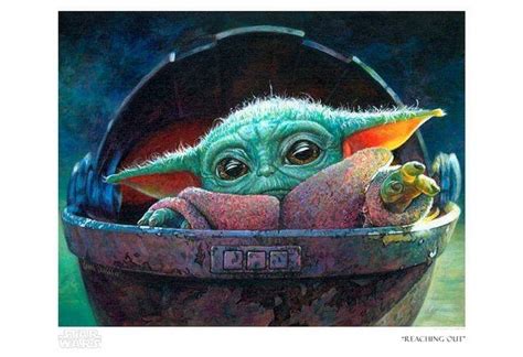 Baby Yoda Painting From The Mandalorean Mini Series At Silver K Art
