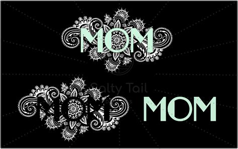 MOM Flower Monogram SVG - Salty Tail Designs - Fundraisers