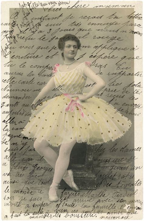 Vintage Ballerina Ephemera Handwriting The Graphics Fairy