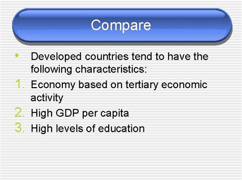 Economic Geography Developing And Developed Countries Sol Wg