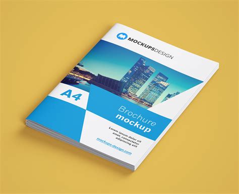 Free A4 Multi Page Brochure Company Profile Mockup Psd Set Good Mockups