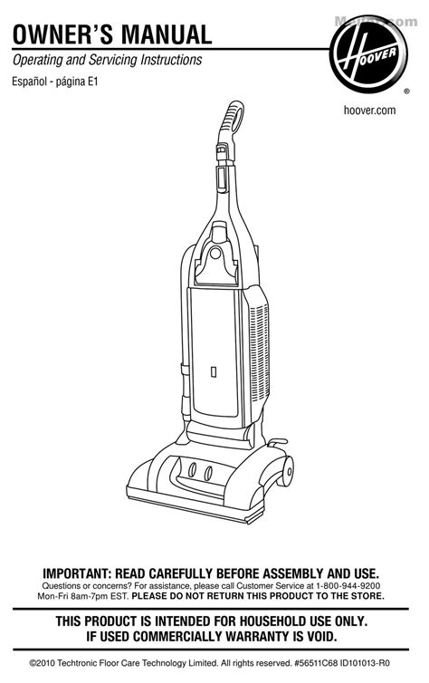 Hoover Vacuum Cleaner Owners Manual Pdf Download Manualslib