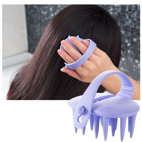 Hangable Scalp Massage Comb Tpr Plastic Soft Shampoo Head Massage Brush