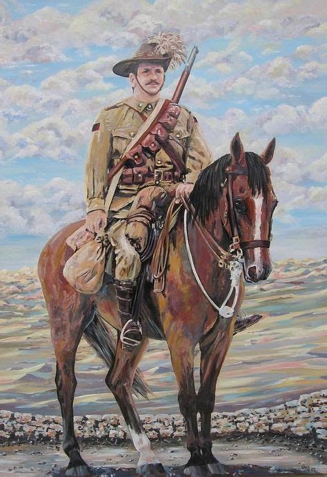 Australian Light Horseman Ww1 Military Art World War One World War I