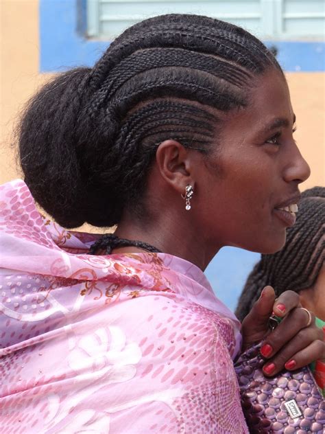 Woman With Braided Hair En Route From Adigrat Ethiopia Ethiopian