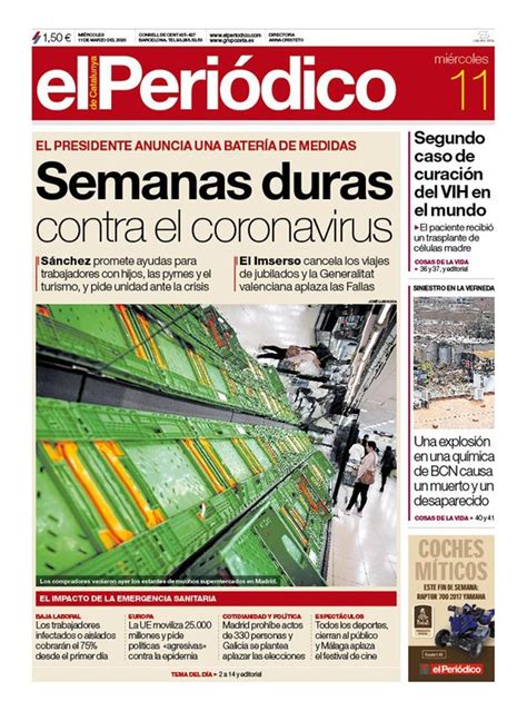 Prensa Hoy Portadas De Los Peri Dicos Del De Marzo Del