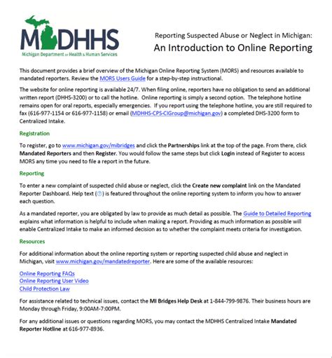Michigan Department Of Health And Human Services Releases Introduction