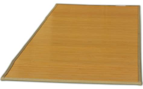 Roll Up Bamboo Mat In Natural Bamboo With Fabric Edge