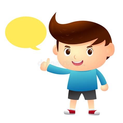 Boy Talking Cartoon Character Stock Vector Image 53664070