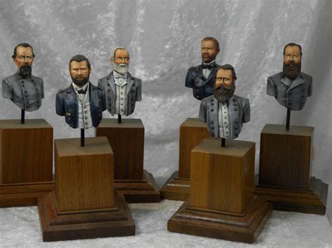 Sold Price Set Of 6 American Civil War General Busts Hand Painted