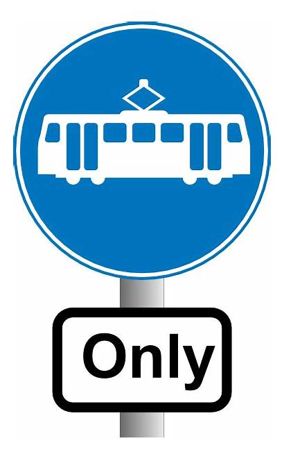 Bus Sign Clip Road Metro Signs Station
