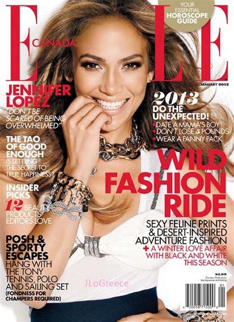 Jennifer Lopez Jennifer Lopez Elle Magazine Fashion Magazine Cover