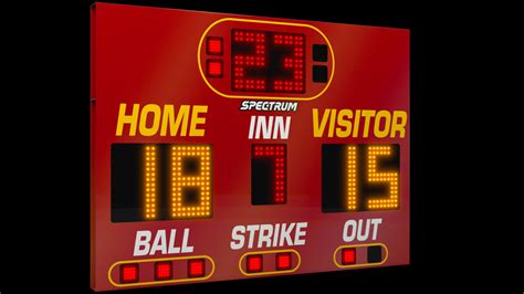 Baseball Scoreboards For Little League 8 Baseball Scoreboard