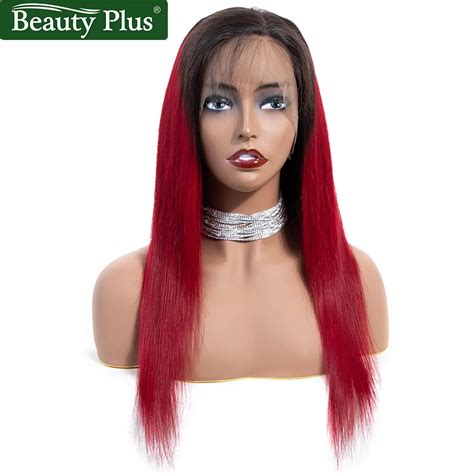 Burgundy Lace Front Wig Human Hair For Black Women Beauty Plus Wine Red 13x4 Pre Plucked Remy
