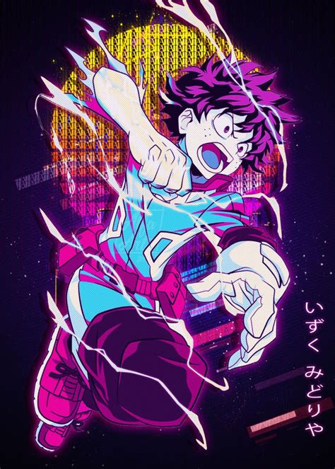 Midoriya Poster Print By Introv Art Displate In 2021 Hero Poster