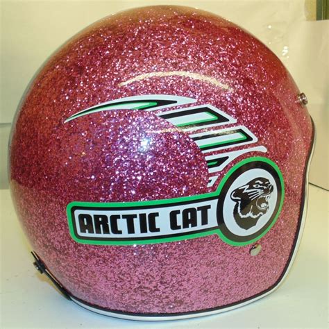1973 1974 Glitter Arctic Cat Helmet Vintage Sled Snowmobile Helmets